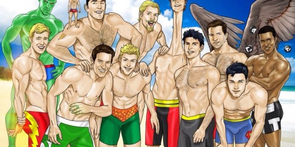 super boys on the beach