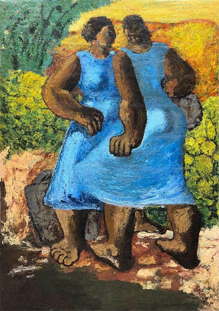Duas camponesas de azul 1953 1