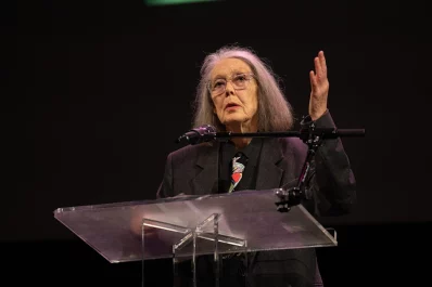 Anne Carson poet at the 2024 National Book Awards finalist reading 2